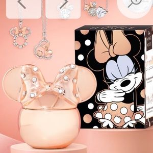 New! Disney Minnie Mouse - Rose Gold Candle with Mystery Necklace Inside